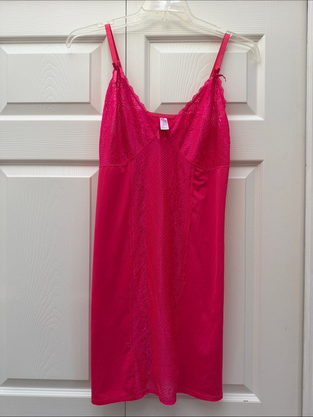 Fuchsia Lace-Trim Night Chemise